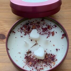 Hand-crafted soy Candle in a reusable 8-ounce tin